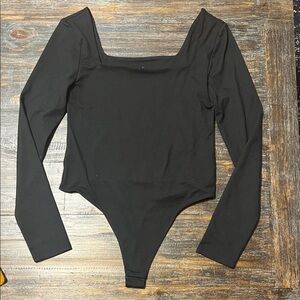 Elegant Black Long Sleeve Bodysuit